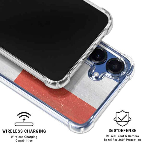 Dominican Republic Flag Distressed Galaxy S25 Clear Case